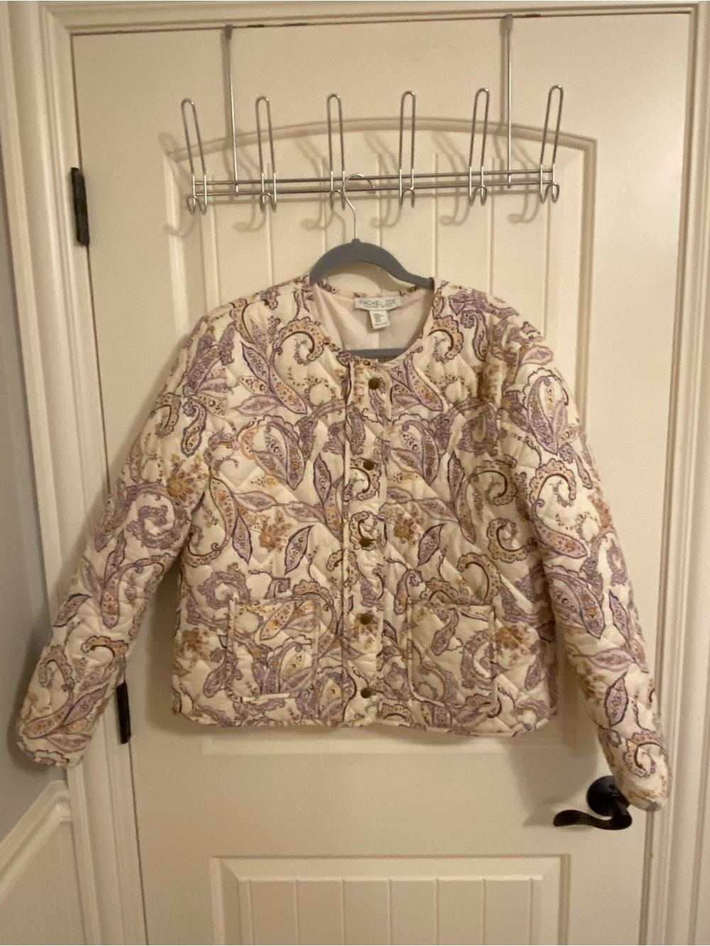 Rachel Zoe paisley quilted jacket size xl
